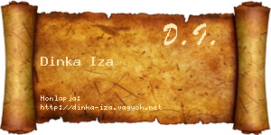 Dinka Iza névjegykártya